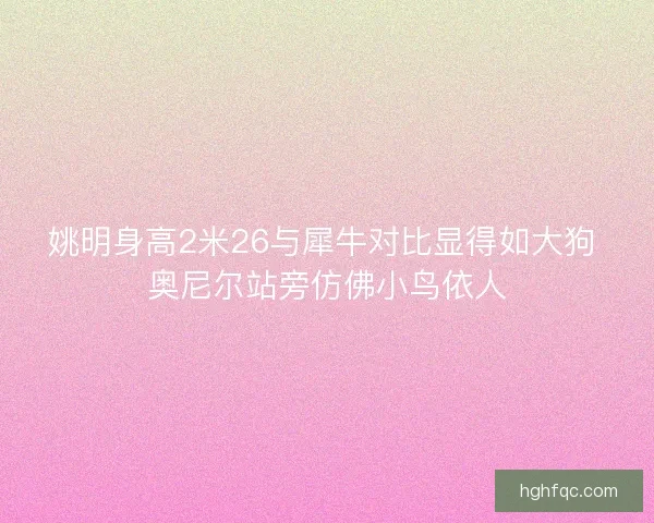 姚明身高2米26与犀牛对比显得如大狗 奥尼尔站旁仿佛小鸟依人 姚明身高2米26与犀牛对比显得如大狗 奥尼尔站旁仿佛小鸟依人